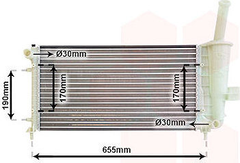 VAN WEZEL chladič, chladenie motora 17002281