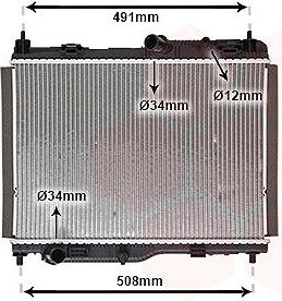 VAN WEZEL chladič, chladenie motora 18012722
