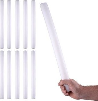 FUNNYFASHION Párty led pěnová tyč se světlem, růžová, 47 cm, 10 ks