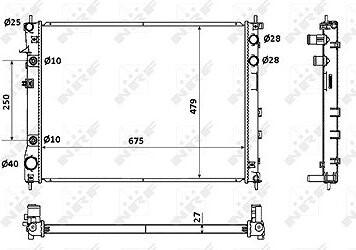 NRF Chladič, chladenie motora 53887