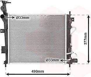 VAN WEZEL chladič, chladenie motora 83002190