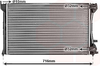 VAN WEZEL chladič, chladenie motora 40002196