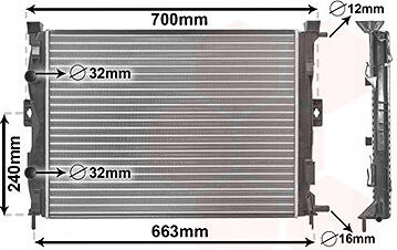 VAN WEZEL chladič, chladenie motora 43002306