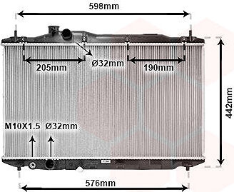 VAN WEZEL chladič, chladenie motora 25002189