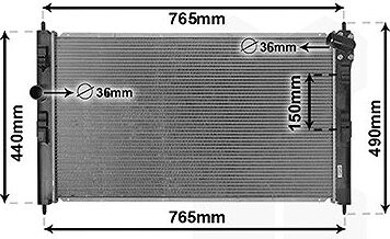 VAN WEZEL chladič, chladenie motora 09012709