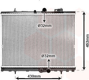 VAN WEZEL chladič, chladenie motora 09002312