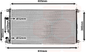 VAN WEZEL chladič, chladenie motora 43002322