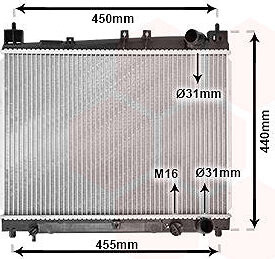 VAN WEZEL chladič, chladenie motora 53002258