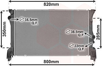 VAN WEZEL chladič, chladenie motora 30012710