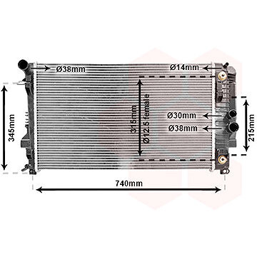 VAN WEZEL chladič, chladenie motora 30002460