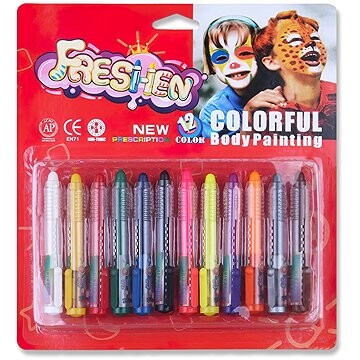 FunCo Detská sada farieb na tvár v ceruzke basic 12 ks