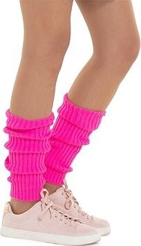FOLAT Retro návleky na členky neón ružové, 80. roky – disko