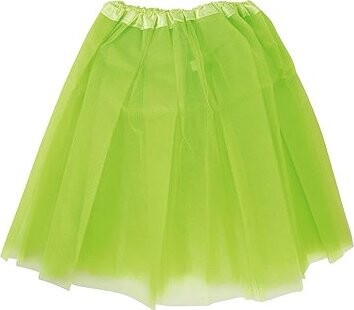 GUIRCA Retro dámska tutu sukňa, neón zelená, 40 cm – 80. roky – disko