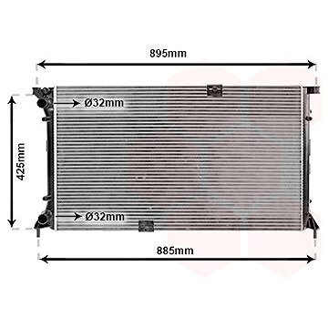 VAN WEZEL chladič, chladenie motora 43002313