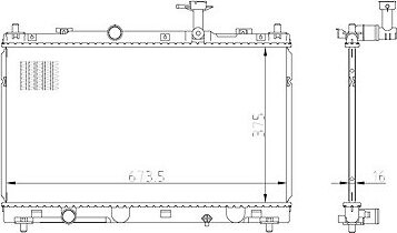 NRF Chladič, chladenie motora 550031