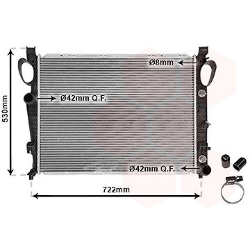 VAN WEZEL chladič, chladenie motora 30002311
