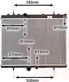 VAN WEZEL chladič, chladenie motora 40002241