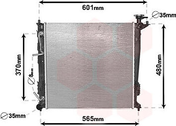 VAN WEZEL chladič, chladenie motora 82002214
