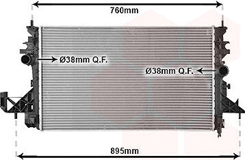 VAN WEZEL chladič, chladenie motora 37012703
