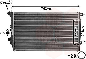 VAN WEZEL chladič, chladenie motora 58012206