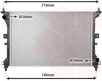 VAN WEZEL chladič, chladenie motora 52012711