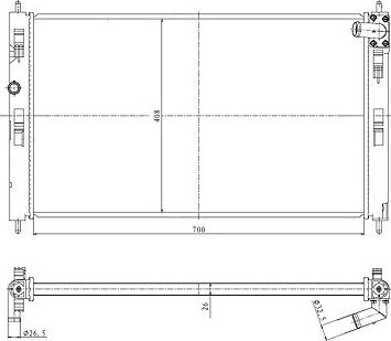 NRF Chladič, chladenie motora 550023