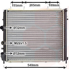 VAN WEZEL chladič, chladenie motora 43002174