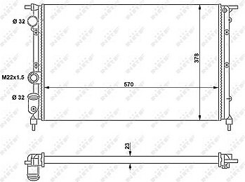 NRF Chladič, chladenie motora 58852