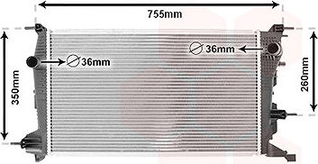 VAN WEZEL chladič, chladenie motora 43002410
