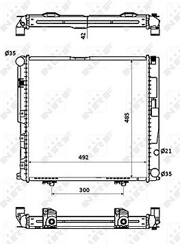NRF Chladič, chladenie motora 53876