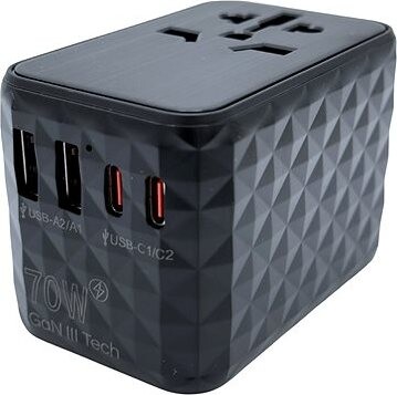 CROSSIO ChargeMe Adapter PD70W 2C + 2A GaN III QC4+