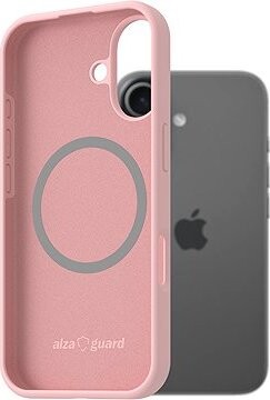 AlzaGuard Silicone Case Compatible with Magsafe na iPhone 17 ružový