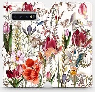 Flip puzdro na mobil Samsung Galaxy S10 Plus – MP01S Rozkvitnutá lúka
