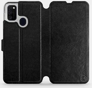 Flipové puzdro na mobil Samsung Galaxy M21 vo vyhotovení Black & Gray so sivým vnútrom