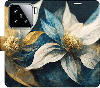 iSaprio Flip puzdro Gold Flowers pre Xiaomi 15