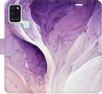 iSaprio flip puzdro Purple Paint pre Samsung Galaxy A21s