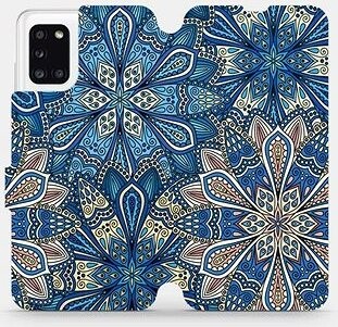 Flipové puzdro na mobil Samsung Galaxy A31 – V108P Modré mandala kvety
