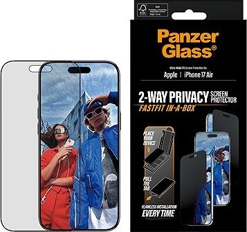 PanzerGlass Privacy Apple iPhone Air s bezprašným aplikačným boxom