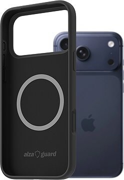 AlzaGuard Silicone Case Compatible with Magsafe na iPhone 17 Pro Max čierny
