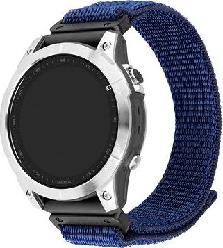 FIXED Nylon Sporty Strap na Garmin QuickFit 22 mm tmavomodrý