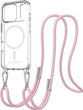 AlzaGuard Luxe Detach Lanyard Case Compatible with MagSafe pre iPhone 17 Pro ružový