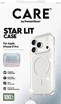 PanzerGlass CARE kryt Apple iPhone 17 Pro Star Lit trblietavý/biely MagSafe