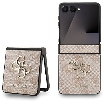 Guess PU 4G Metal Logo Zadný Kryt pre Samsung Galaxy Z Flip 7 Pink