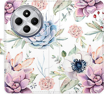 iSaprio Flip puzdro Succulents Pattern pre Xiaomi Redmi 14C/Poco C75
