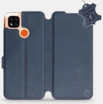 Flipové puzdro na mobil Xiaomi Redmi 9C – Modré – kožené – Blue Leather