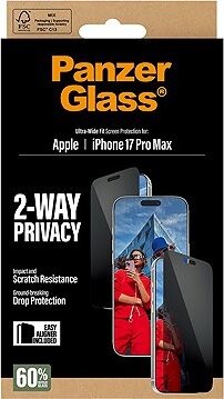PanzerGlass Privacy Apple iPhone 17 Pro Max s inštalačným rámčekom