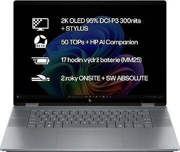 HP OmniBook X Flip AI 16-ar0003nc Meteor Silver
