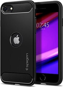 Spigen Rugged Armor Black iPhone SE 2020/SE 2022