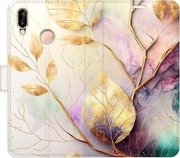 iSaprio flip puzdro Gold Leaves 02 na Huawei P20 Lite