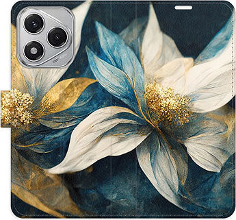 iSaprio Flip puzdro Gold Flowers pre Honor 400 Lite